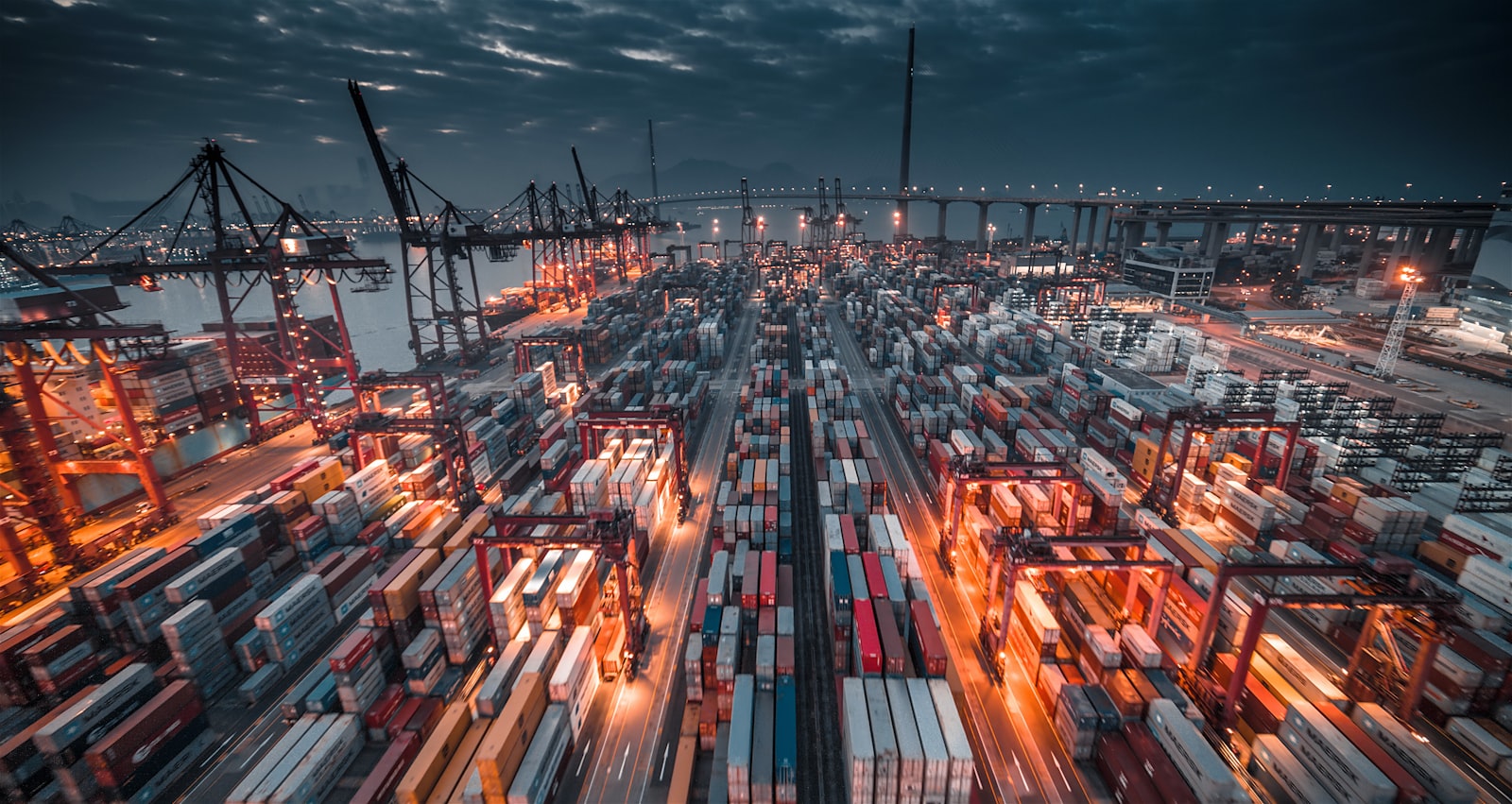 Harbor at night — contact HKC Shipping